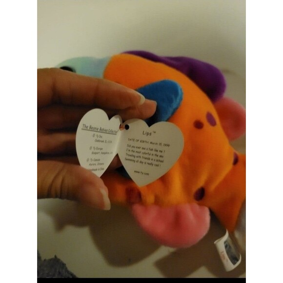 Ty Beanie Babies Lips The Fish - Picture 4 of 4